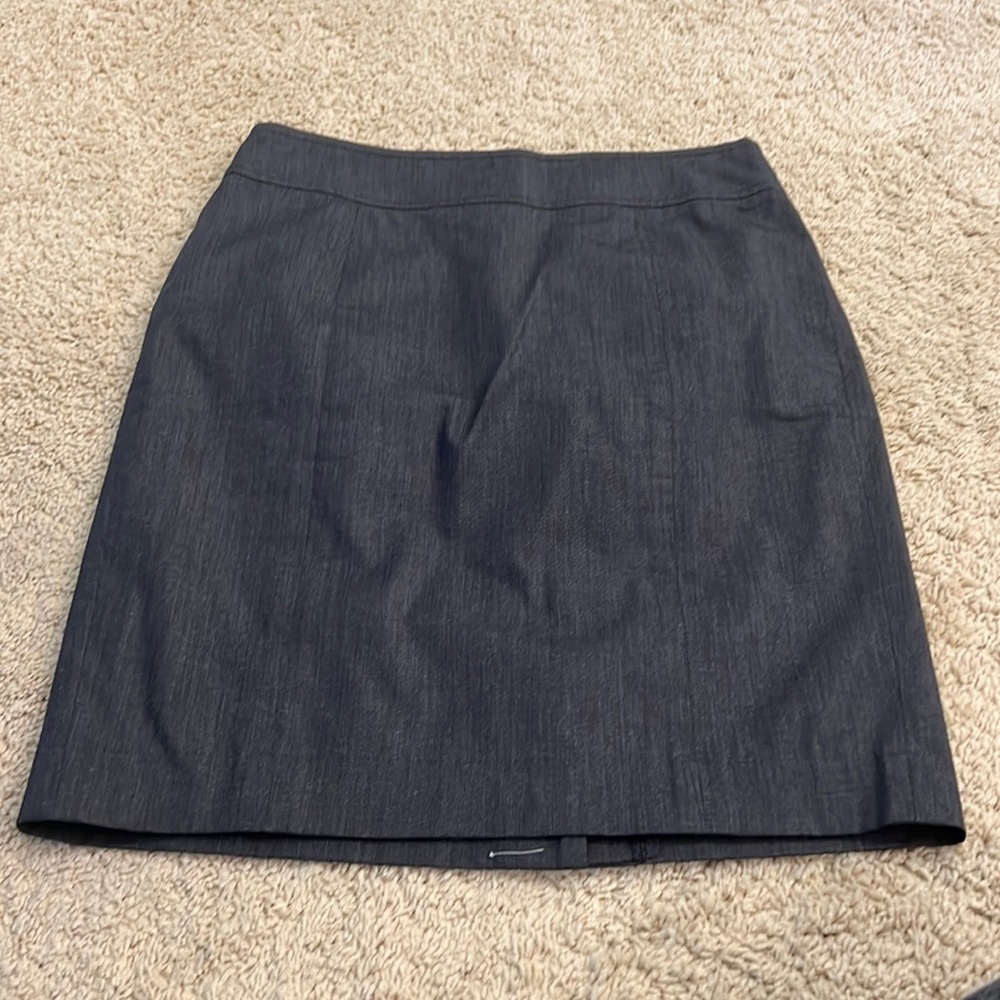 Ann Taylor denim suit skirt size 2P